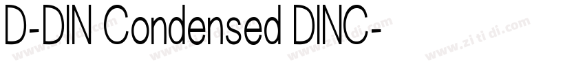 D-DIN Condensed DINC字体转换